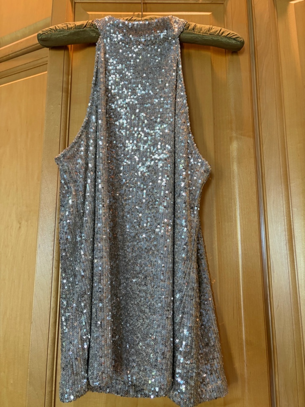 Sleeveless Sequin Tank  - Silver